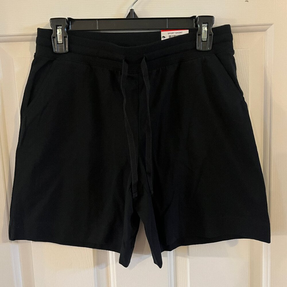NWT Karen Scott Women's Knit Stretch Waist Sport Shorts Black XS Extra Small